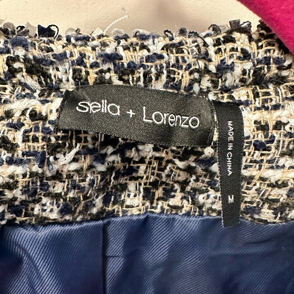 Stella & Lorenzo Metallic Tweed "Lady" Style Jacket - Picture 3 of 8